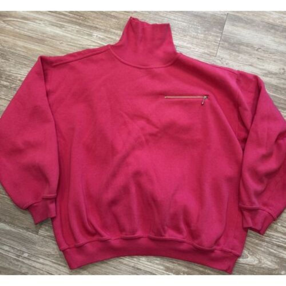 Vintage 80s/90s Pro-spirit Women's Sweatshirt Size Large Pink Colorful